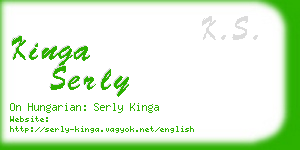 kinga serly business card